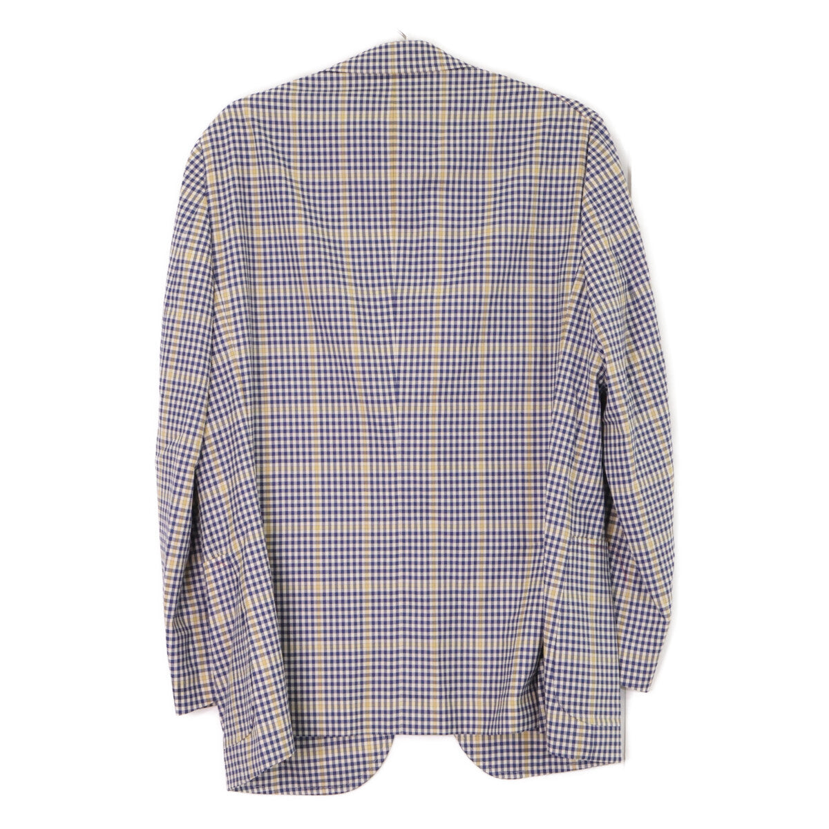 ISAIA DELAIN SELECT Navy/Yellow Check 2B Blazer Size 52