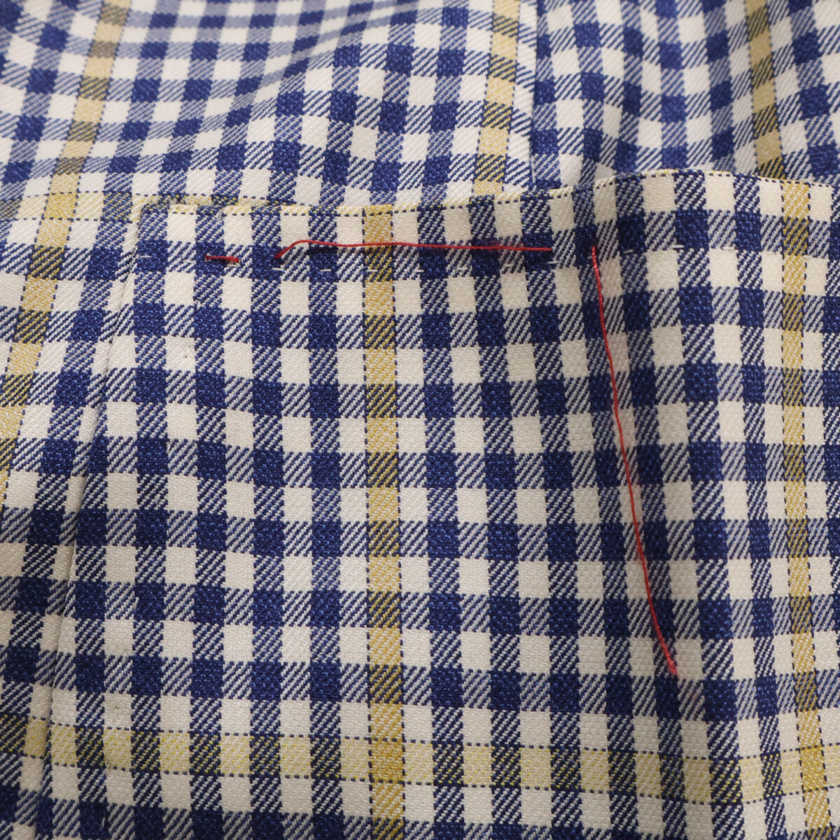 ISAIA DELAIN SELECT Navy/Yellow Check 2B Blazer Size 52