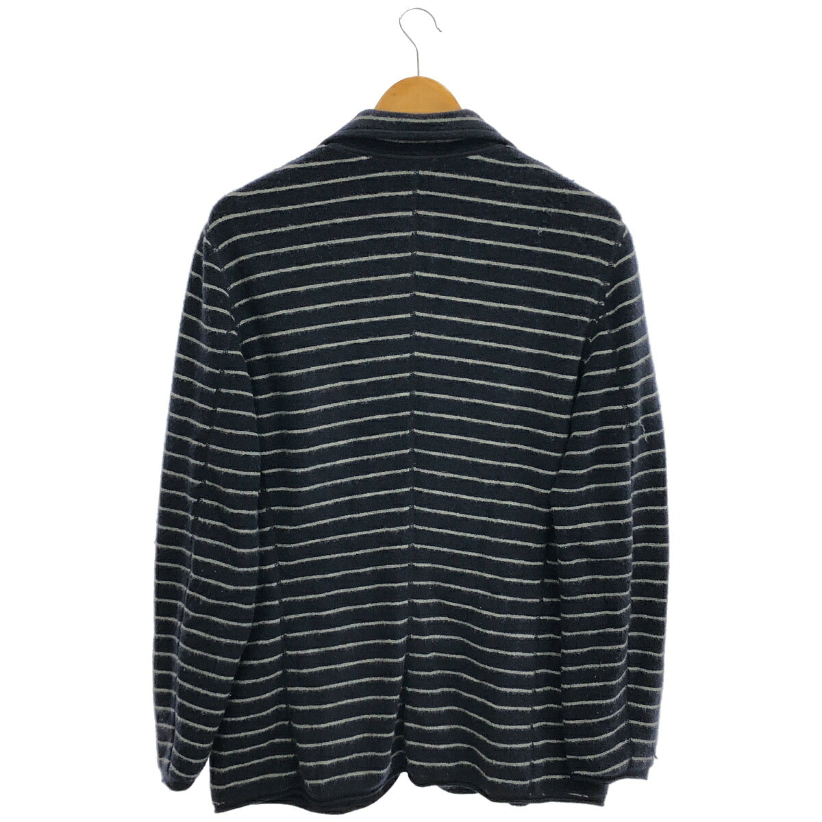 GIORGIOARMANI Navy Cashmere Blend Stripe Cardigan Size 52