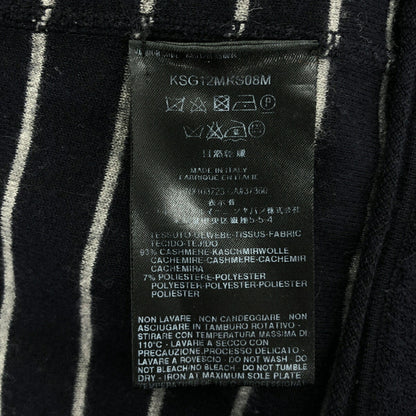 GIORGIOARMANI Navy Cashmere Blend Stripe Cardigan Size 52