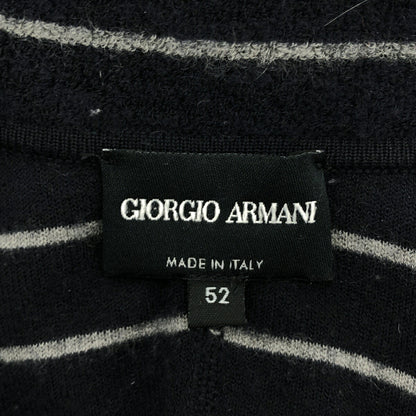 GIORGIOARMANI Navy Cashmere Blend Stripe Cardigan Size 52