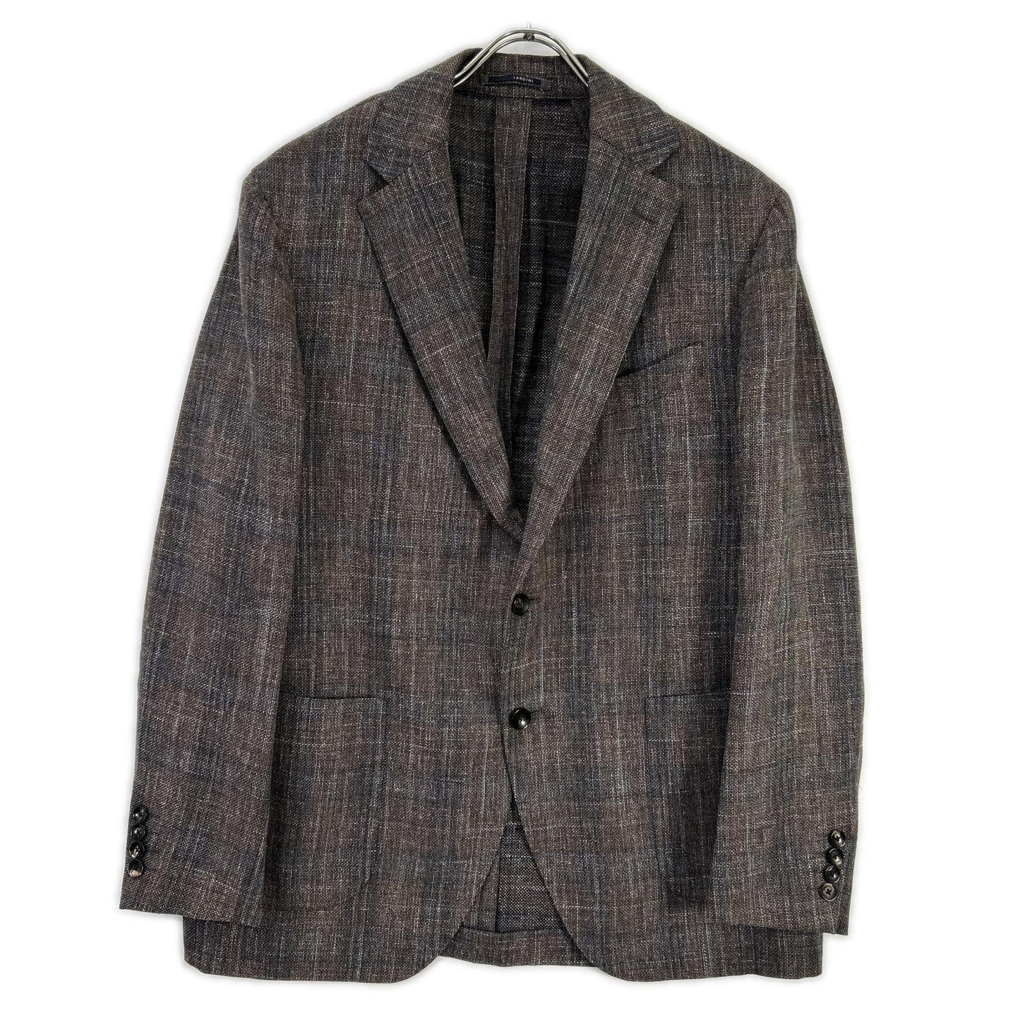 LARDINI JR0526AQ Wool Linen Cotton Blazer Brown Size 52