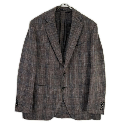 LARDINI JR0526AQ Wool Linen Cotton Blazer Brown Size 52