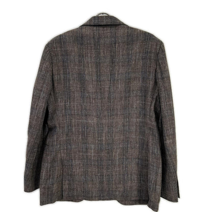 LARDINI JR0526AQ Wool Linen Cotton Blazer Brown Size 52