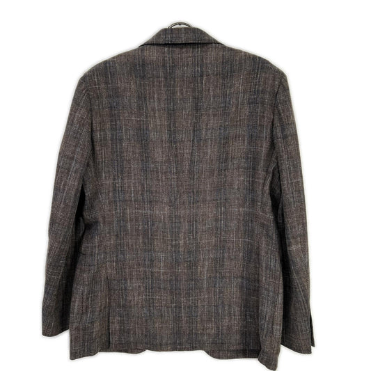 LARDINI JR0526AQ Wool Linen Cotton Blazer Brown Size 52