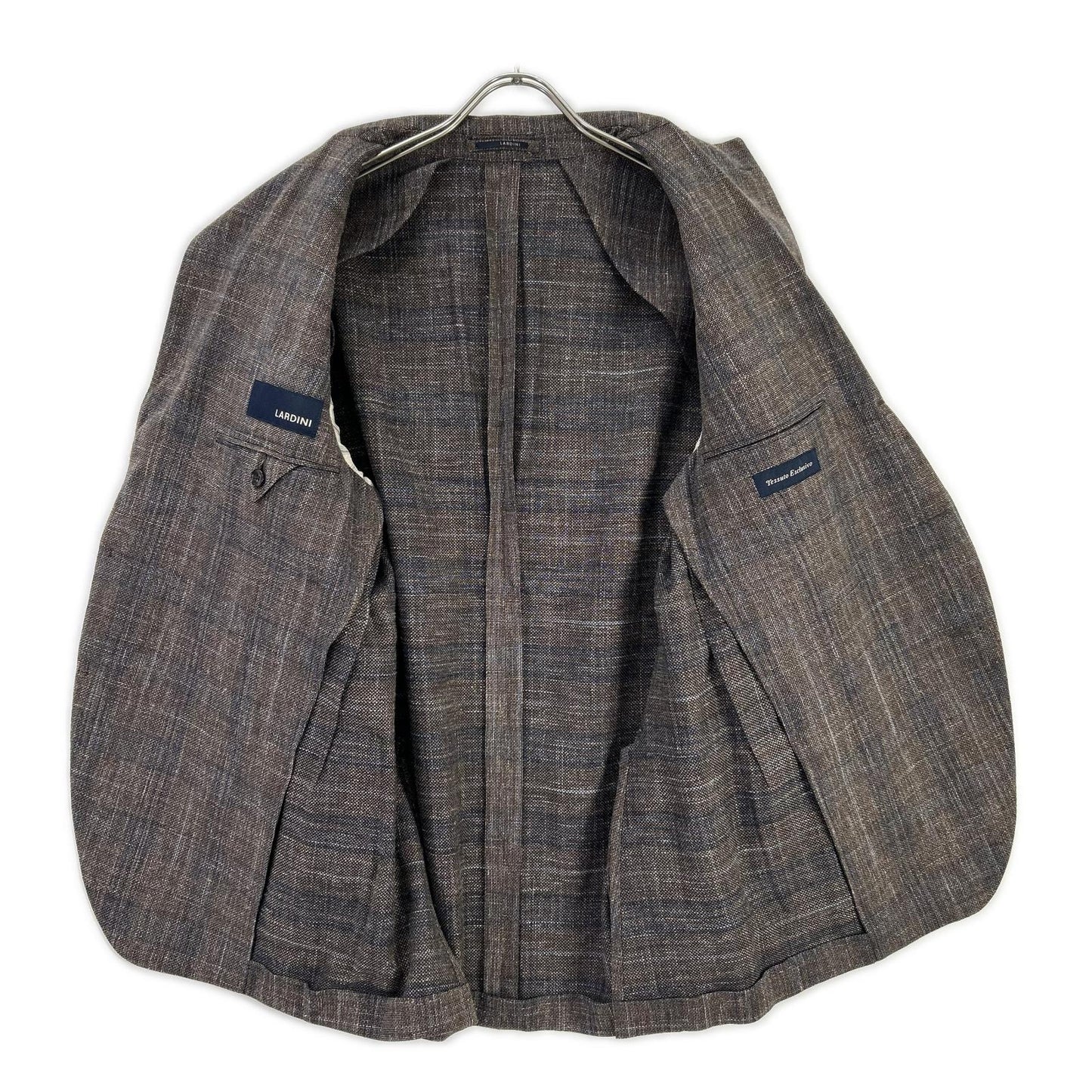 LARDINI JR0526AQ Wool Linen Cotton Blazer Brown Size 52