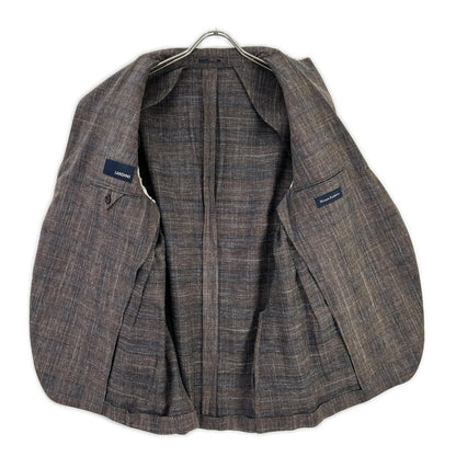 LARDINI JR0526AQ Wool Linen Cotton Blazer Brown Size 52