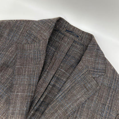 LARDINI JR0526AQ Wool Linen Cotton Blazer Brown Size 52