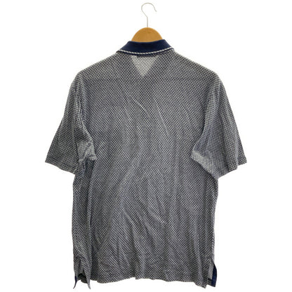 Christian Dior Navy Cotton All-Over Polo Shirt Size L