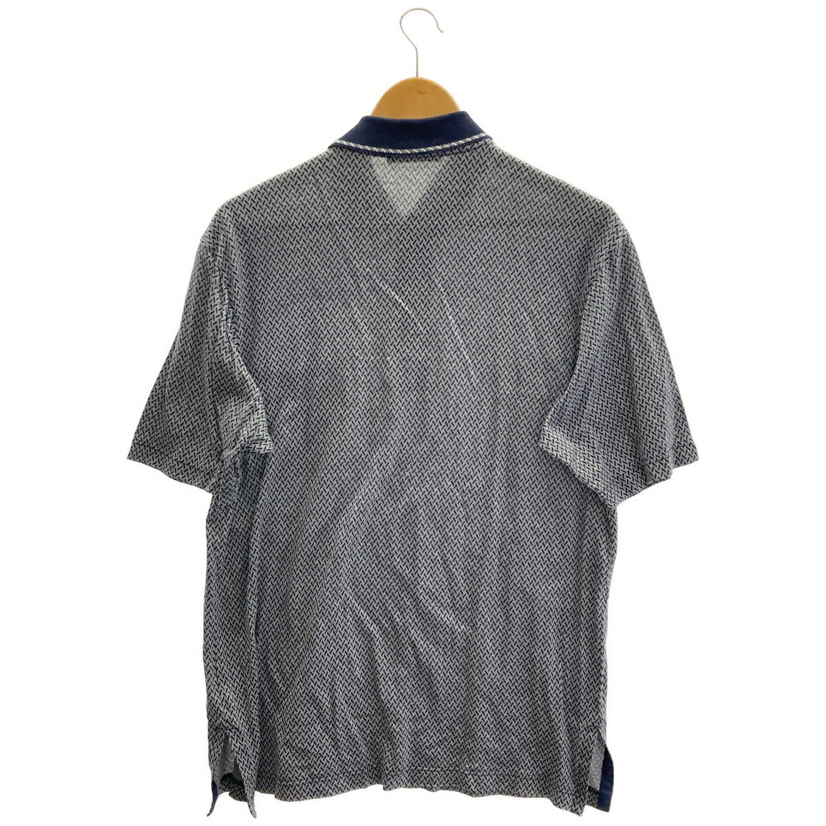 Christian Dior Navy Cotton All-Over Polo Shirt Size L