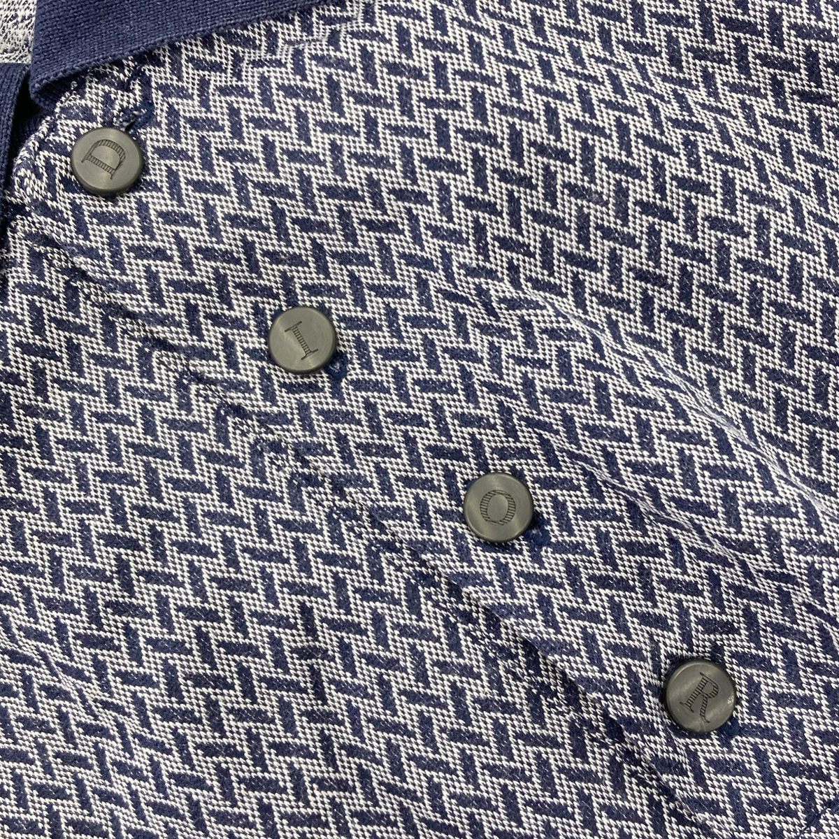 Christian Dior Navy Cotton All-Over Polo Shirt Size L