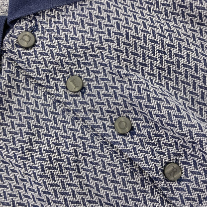 Christian Dior Navy Cotton All-Over Polo Shirt Size L