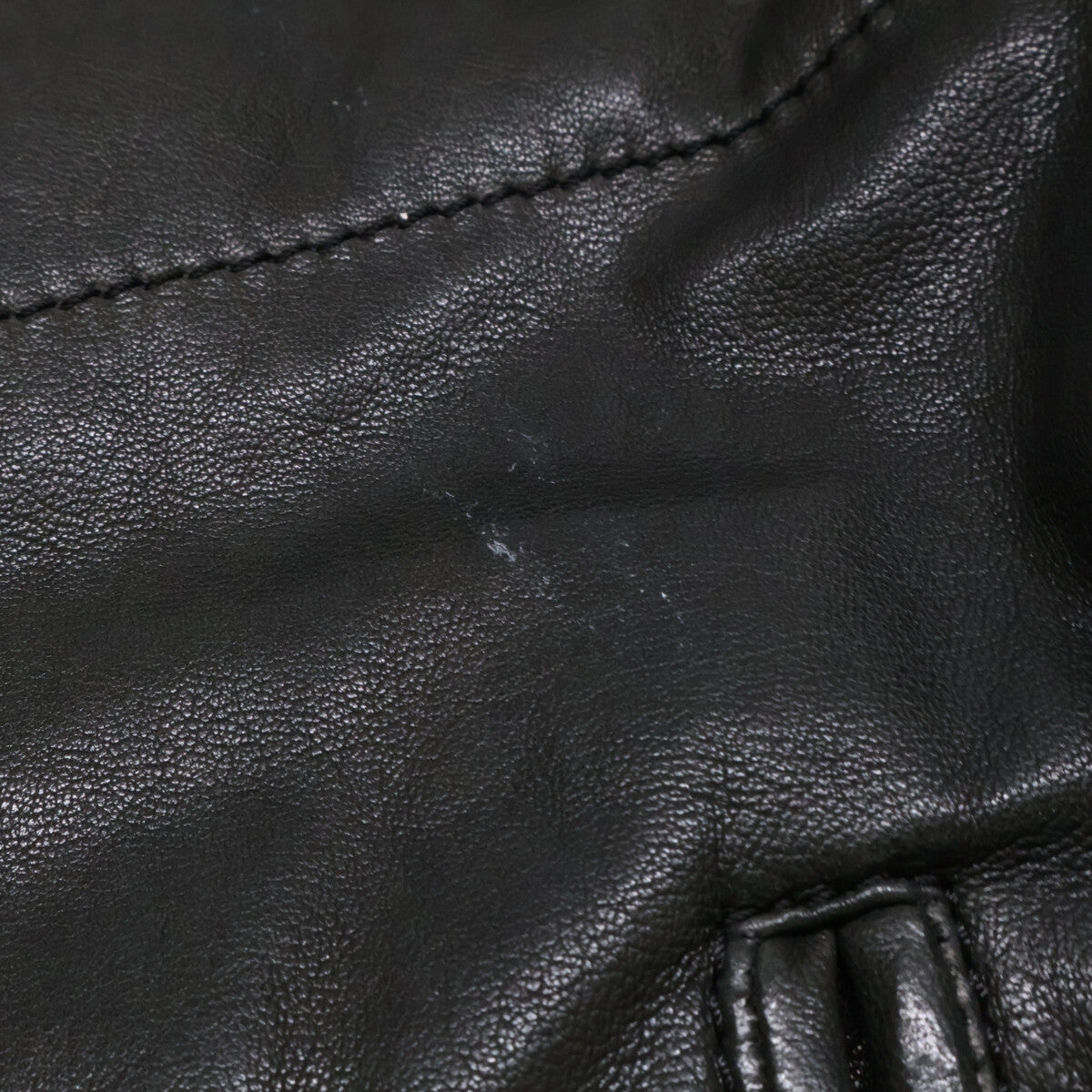 ARMANICOLLEZIONI Hooded Padded Leather Jacket Black Size 54