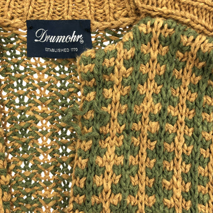 Drumohr Beige Green Linen Cotton Knit Cardigan Size 50