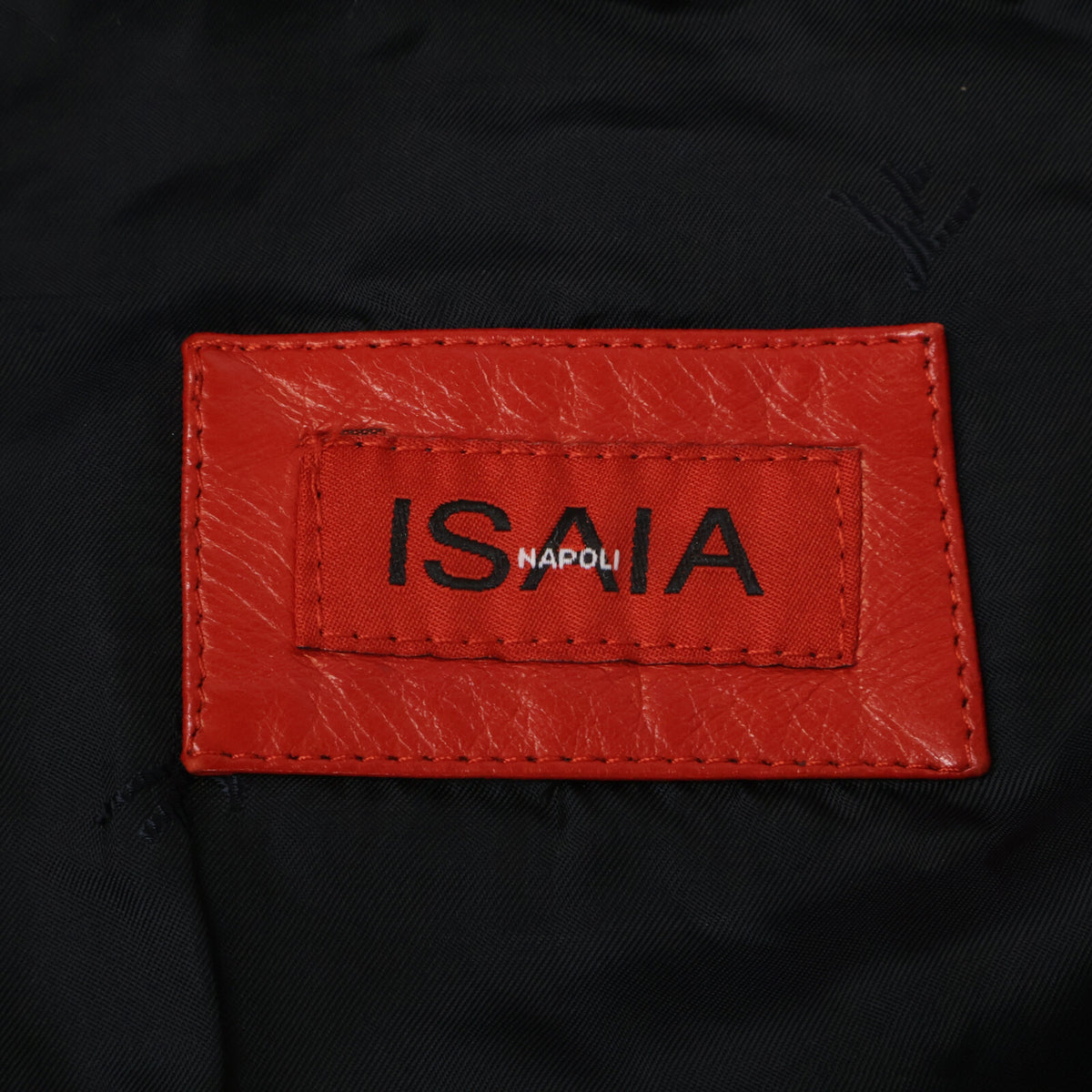 ISAIA Nubuck Leather Zip-Up Blouson Jacket Black Size 52