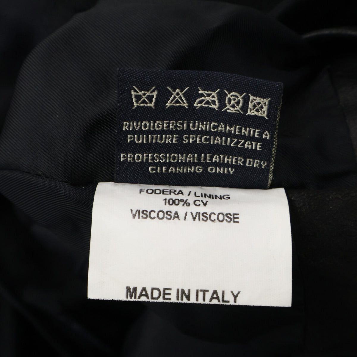ISAIA Nubuck Leather Zip-Up Blouson Jacket Black Size 52