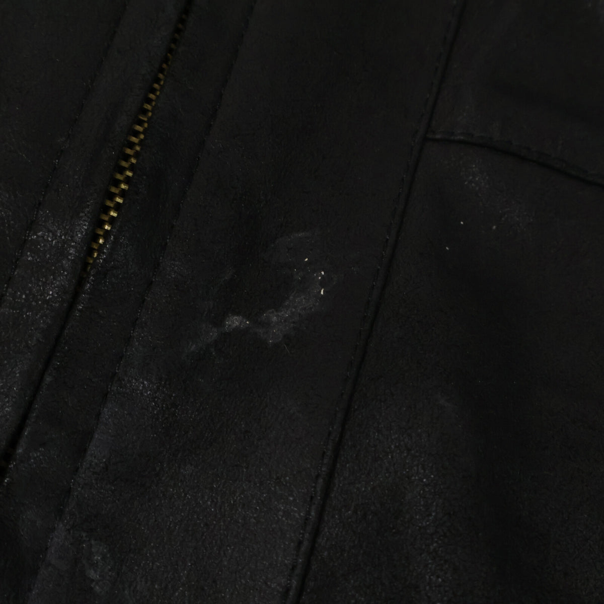 ISAIA Nubuck Leather Zip-Up Blouson Jacket Black Size 52