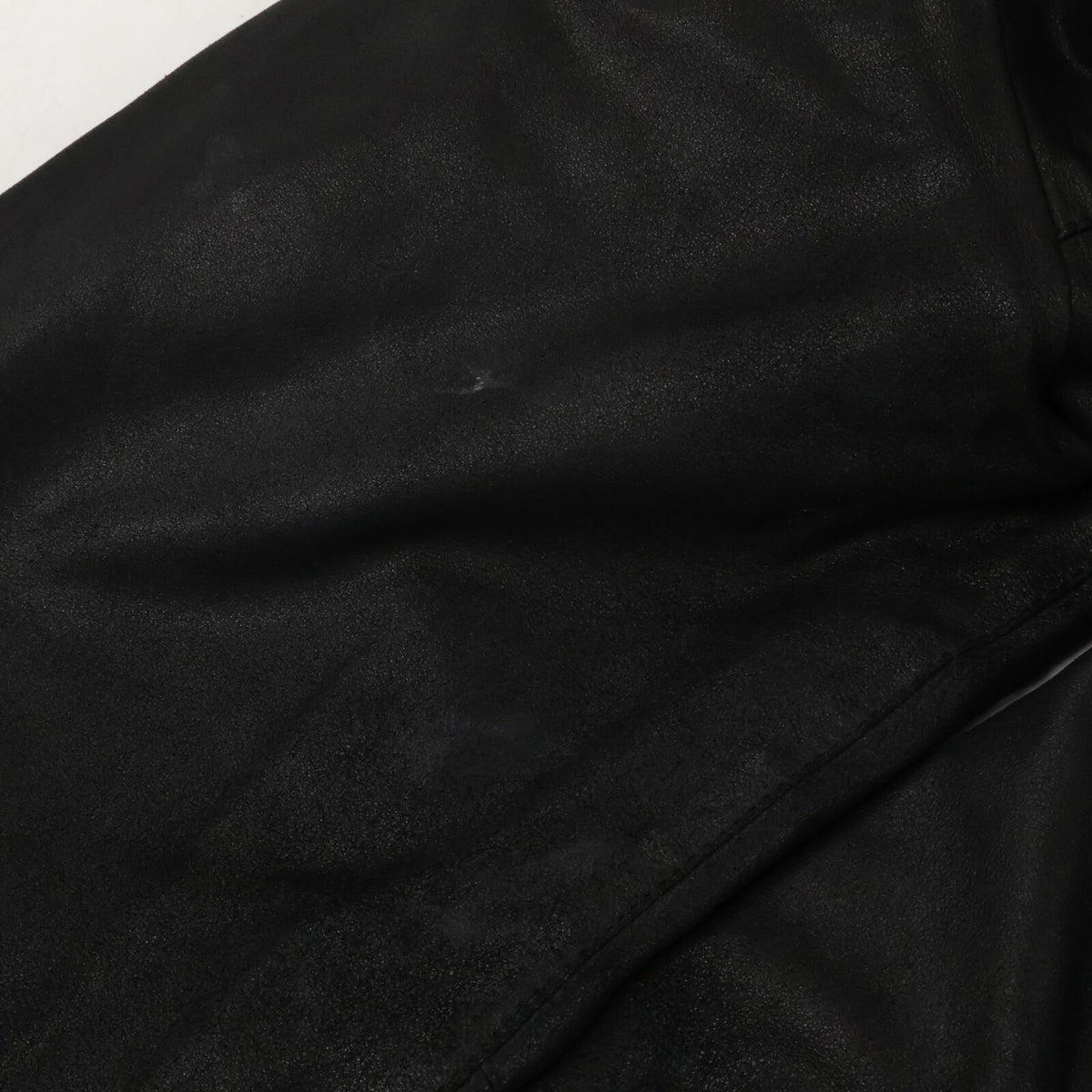 ISAIA Nubuck Leather Zip-Up Blouson Jacket Black Size 52