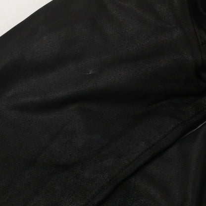 ISAIA Nubuck Leather Zip-Up Blouson Jacket Black Size 52