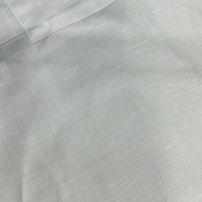 HERMES Sky Blue Linen Blend Button-Down S/S Shirt Size 41/16