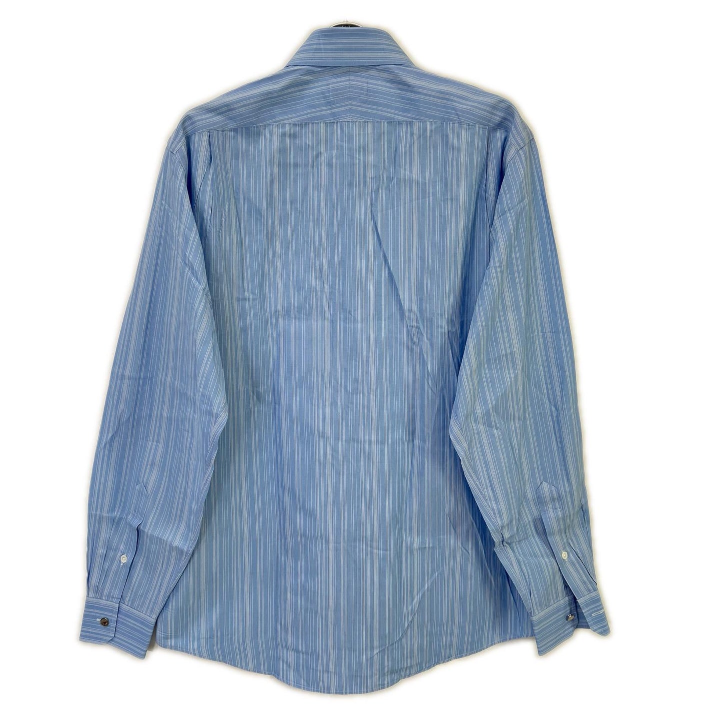 HERMES Blue Striped Selier Button Long Sleeve Shirt Size 41/16