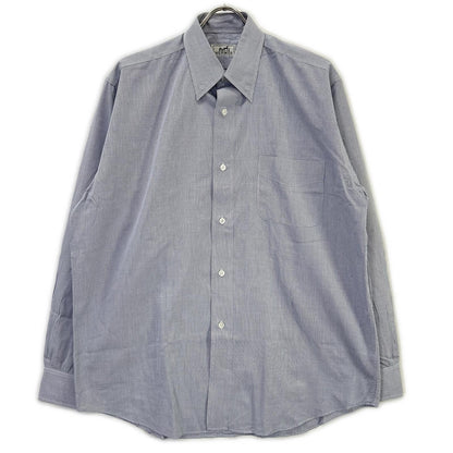 HERMES Blue Striped Gold Selier Button Long Sleeve Shirt Size 41/16