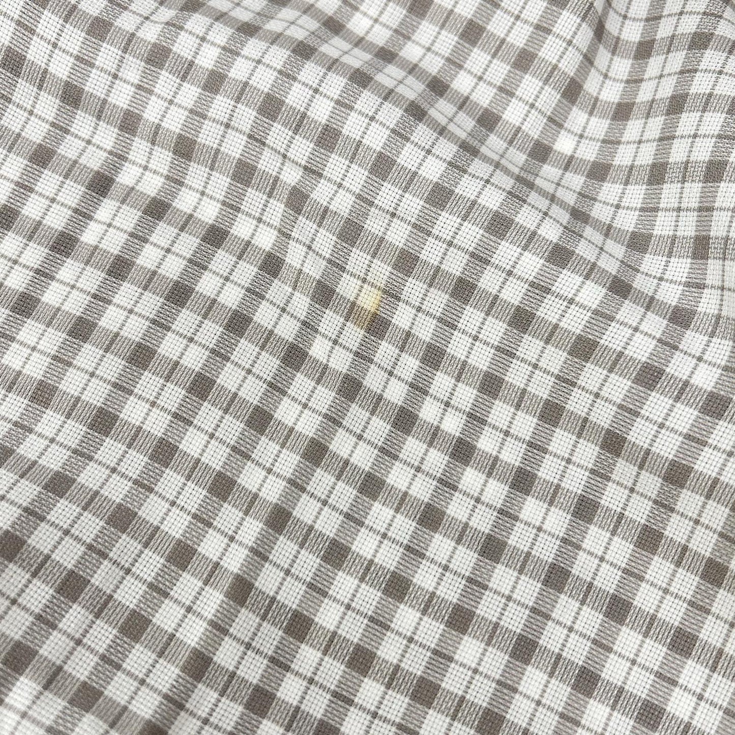 HERMES Gray Check Selier Button Long Sleeve Shirt Size 42-16
