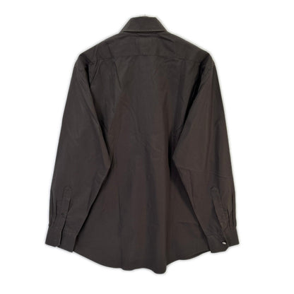 HERMES Brown Selier Button Long Sleeve Shirt Size 41/16