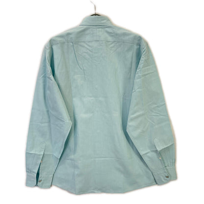 HERMES Green Selier Button Button-Down Long Sleeve Shirt Size 41/16