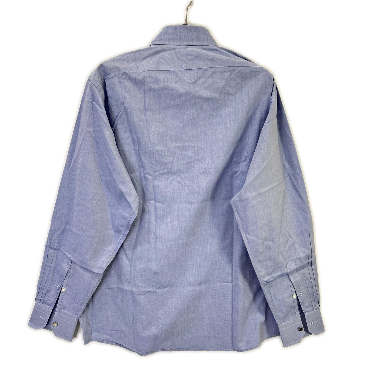 HERMES Blue Selier Button Long Sleeve Shirt Size 41/16