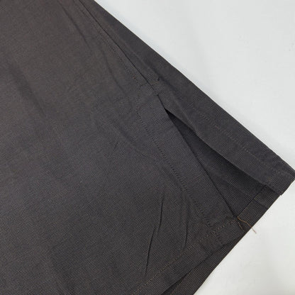 HERMES Brown Fly Front Selier Button Long Sleeve Shirt Size 41/16