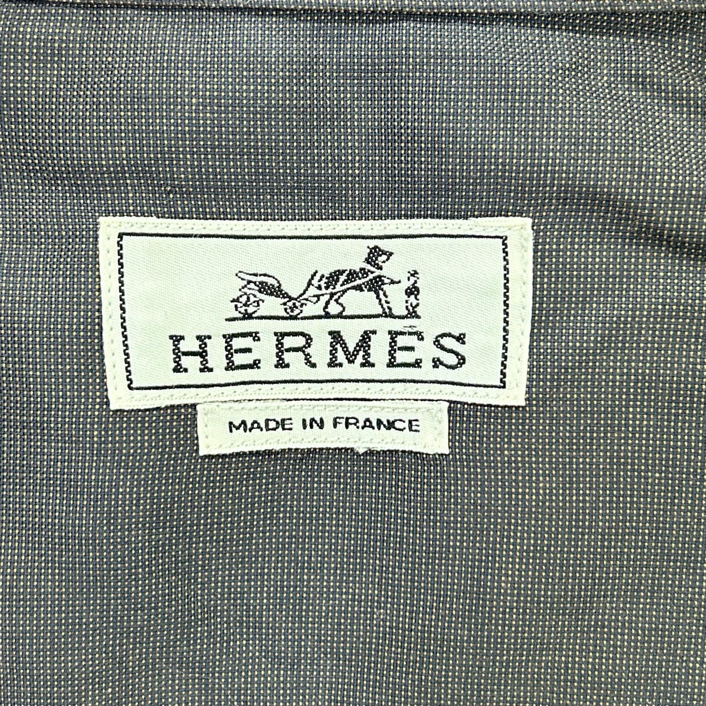 HERMES Brown Fly Front Selier Button Long Sleeve Shirt Size 41/16