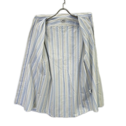 HERMES Striped Cotton Long Sleeve Shirt Size 40-15