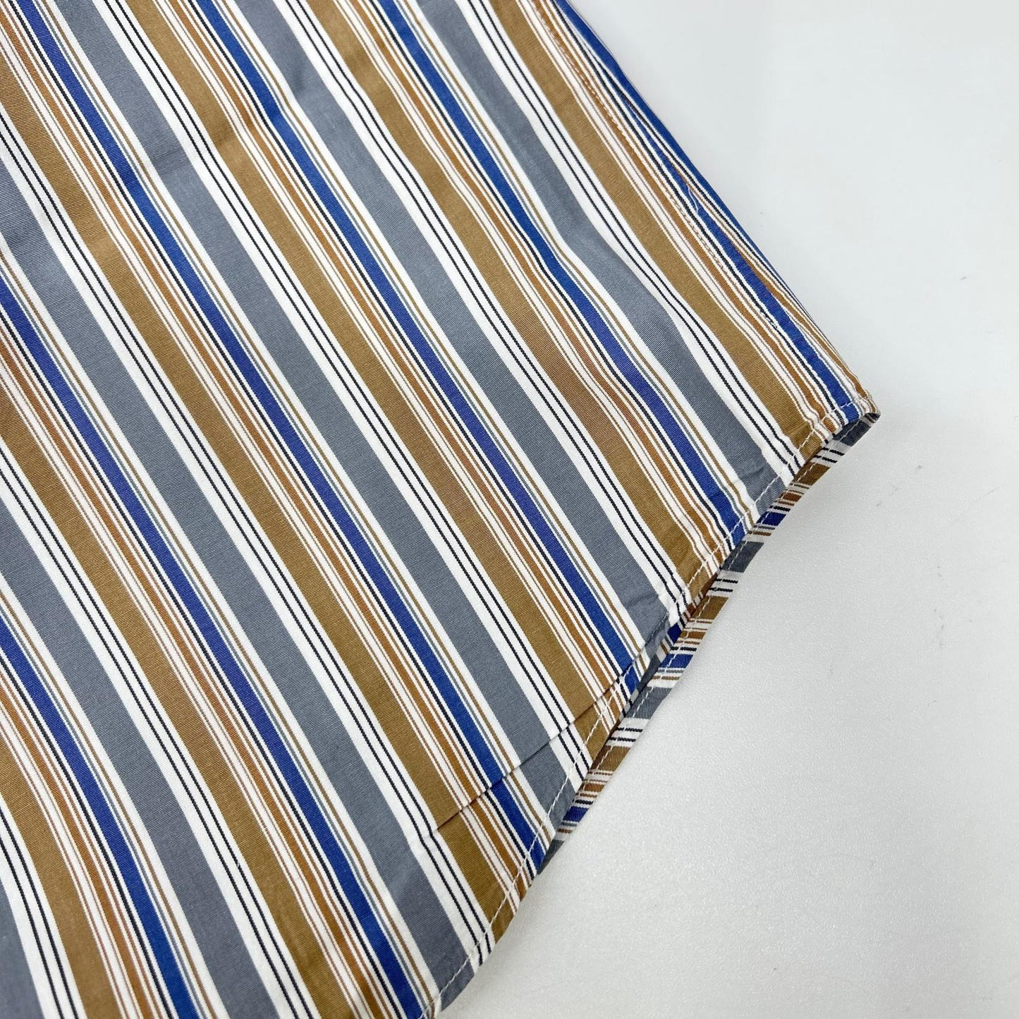 HERMES Striped Sellier Button Long Sleeve Shirt Size 40-15