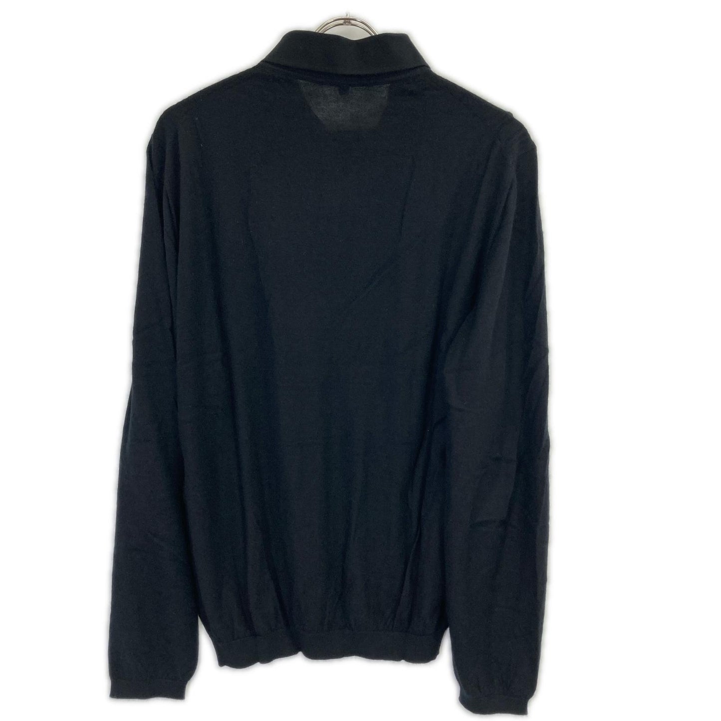 GUCCI Cashmere Long Sleeve Polo Shirt Black Size L