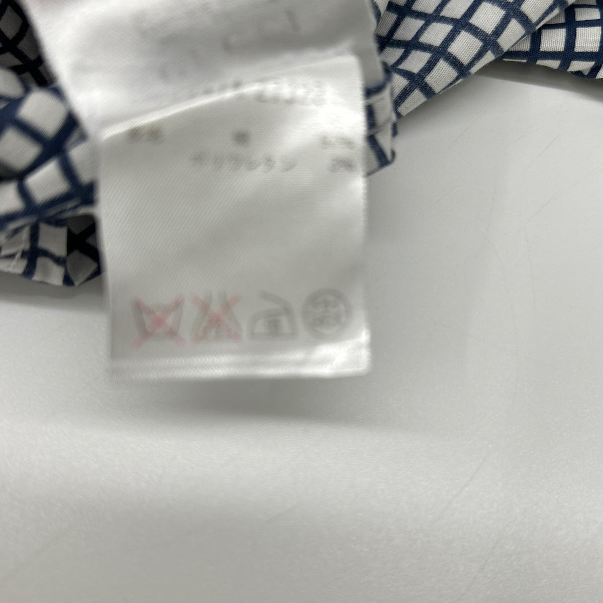 GUCCI Blue/White Check Cotton Shirt Size 40