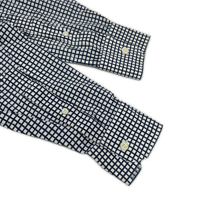 GUCCI Blue/White Check Cotton Shirt Size 40