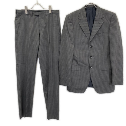 GUCCI Gray Wool Striped Single 3B Suit Size 46