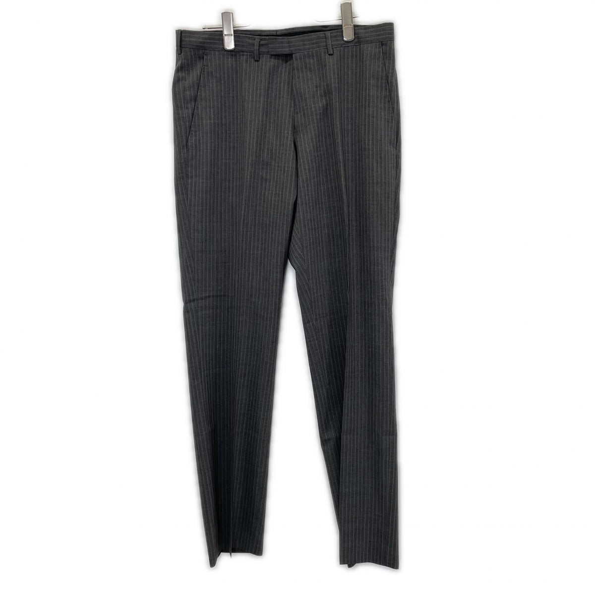 GUCCI Gray Wool Striped Single 3B Suit Size 46