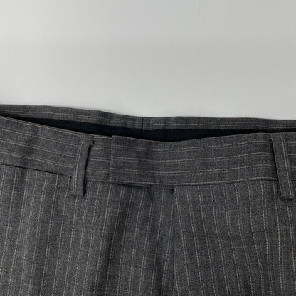 GUCCI Gray Wool Striped Single 3B Suit Size 46