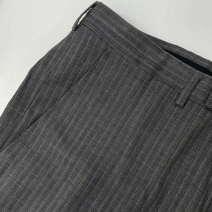 GUCCI Gray Wool Striped Single 3B Suit Size 46