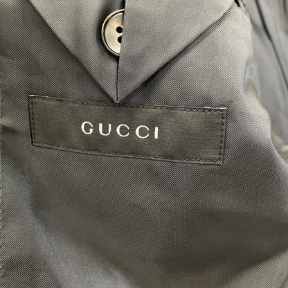 GUCCI Gray Wool Striped Single 3B Suit Size 46