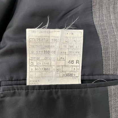 GUCCI Gray Wool Striped Single 3B Suit Size 46