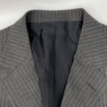 GUCCI Gray Wool Striped Single 3B Suit Size 46
