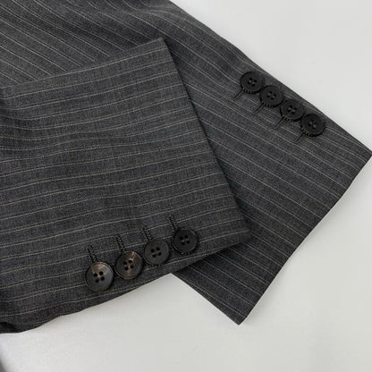 GUCCI Gray Wool Striped Single 3B Suit Size 46