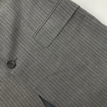 GUCCI Gray Wool Striped Single 3B Suit Size 46