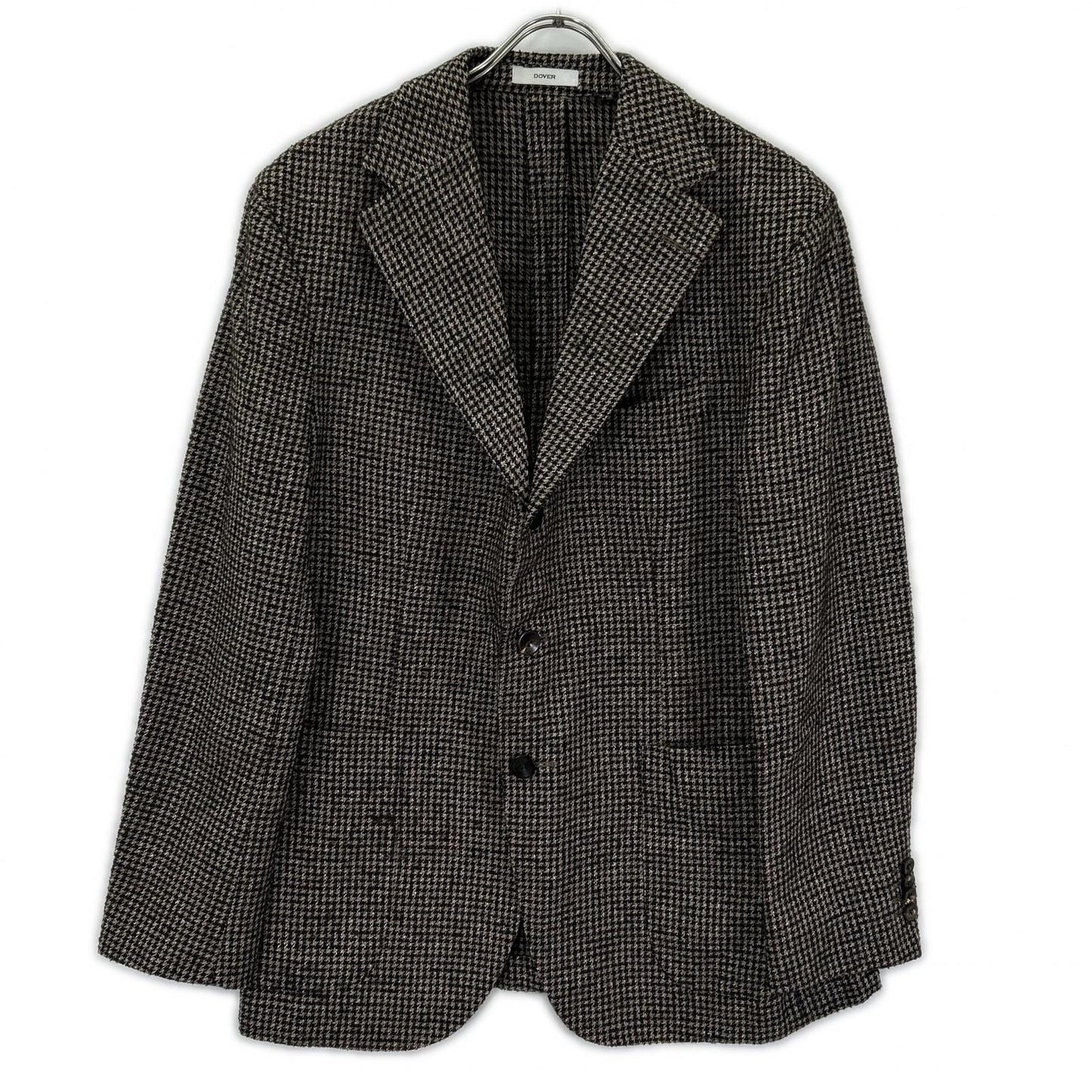 BOGLIOLI Brown DOVER Wool Silk Houndstooth Blazer Size 50