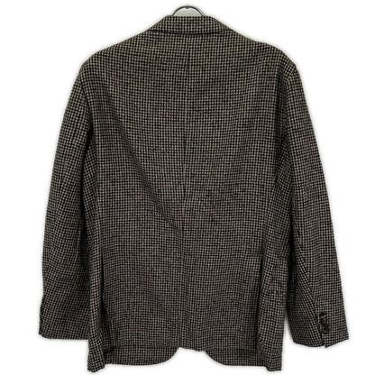 BOGLIOLI Brown DOVER Wool Silk Houndstooth Blazer Size 50