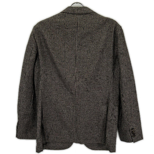 BOGLIOLI Brown DOVER Wool Silk Houndstooth Blazer Size 50