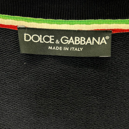 DOLCE&GABBANA Navy Cotton Emblem Patch Track Jacket Size 48
